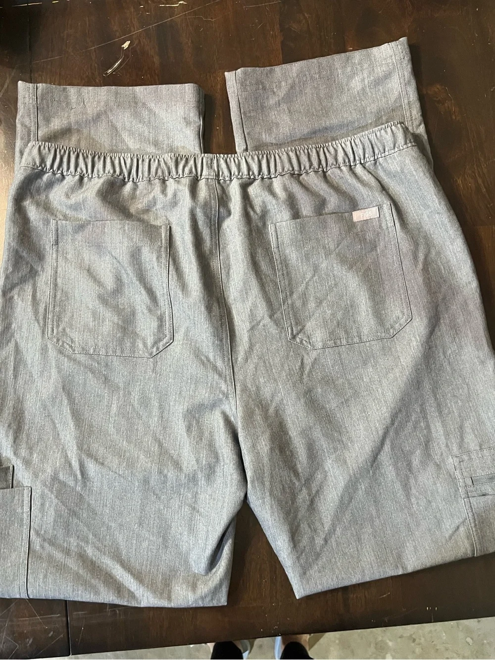 Figs Cairo Cargo Straight Leg Scrub Pants, Technical Collection, Grey, Sz XL